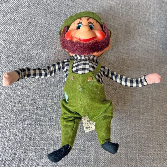 Vintage Hillbilly Elf Gnomes Overalls Set of 2 - Picture 4 of 8